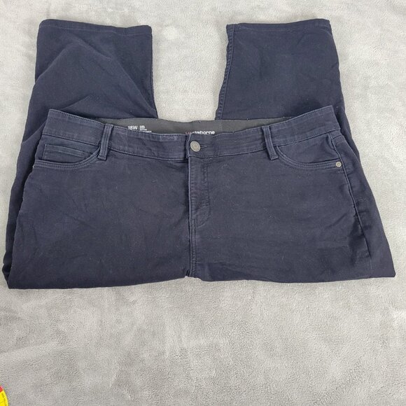 Liz Claiborne Womens Jeans 18W Plus Sara Crop Capri Comfort Indigo Blue CAP19E - Picture 1 of 10